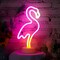 Tropical 3-Piece Neon Lights Set – Flamingo, Pineapple, and Palm Tree Neon Signs for Summer Parties, Hawaiian Decor, and Bedroom Vibes | Battery/USB Powered with Demountable Pedestal